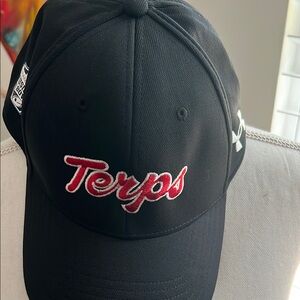 Under Armour Black and Red Terps Hat Music City Bowl logo